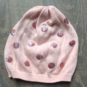 H&M Pink Sequin Kids Beanie 4-8